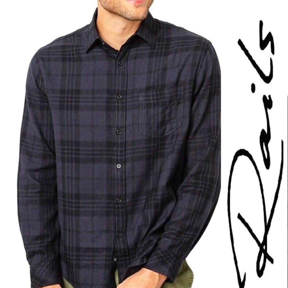 Rails Hunter Shirt Lennox Charcoal Black